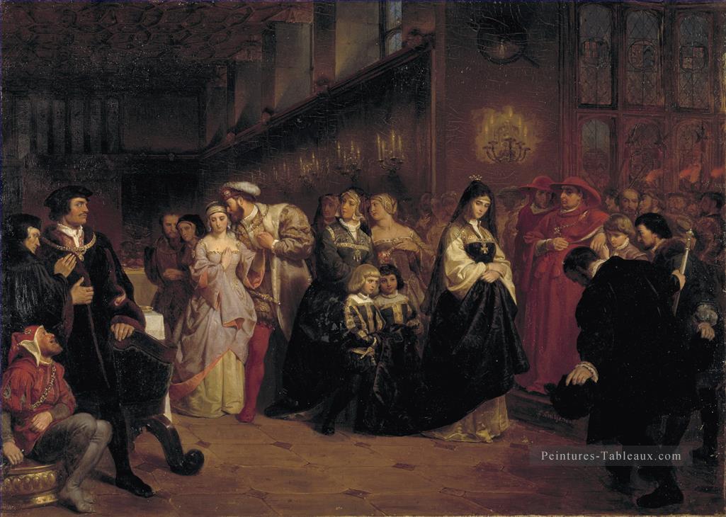 La cour d’Anne Boleyn Emanuel Leutze Peintures à l'huile